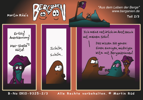 Max Shelle H&uuml;te - Geiselverhandlung mit Femina-Piraten;Klicken Sie hier f&uuml;r n&auml;chsten Comic-Teil!